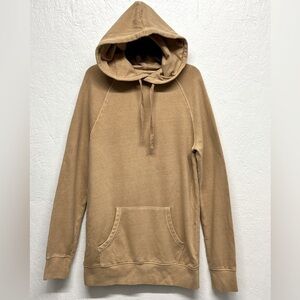 𝅺men's Hooded Garment Dyed Tan Sweatshirt - Goodfellow & Co S